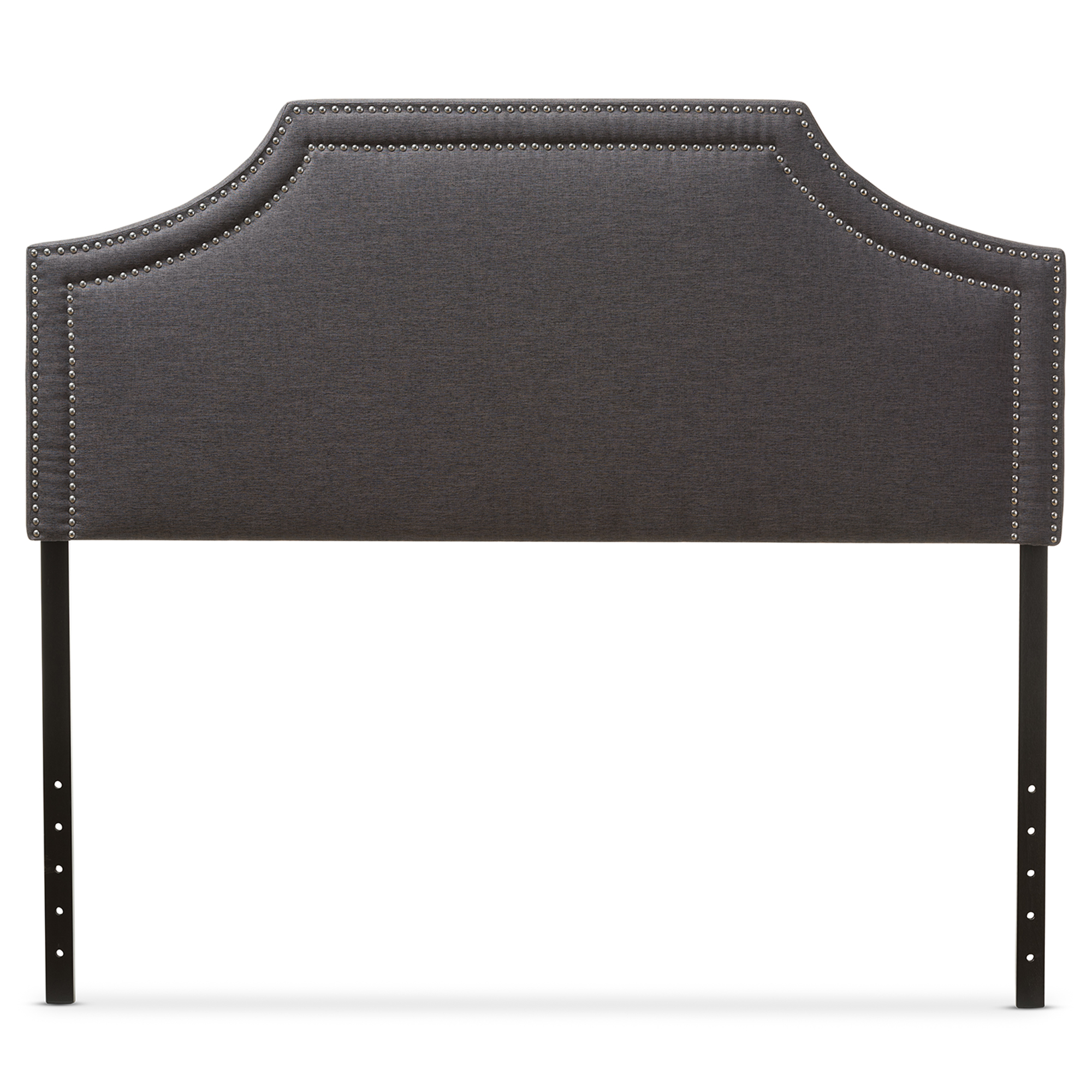 Baxton Studio Avignon Modern and Contemporary Dark Grey Fabric Upholstered Queen Size Headboard